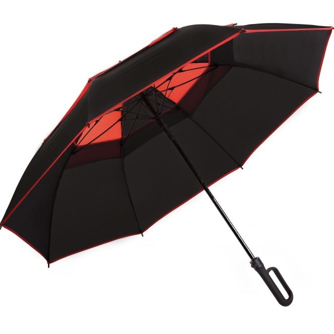 Windproof Golf Umbrella Black/Red