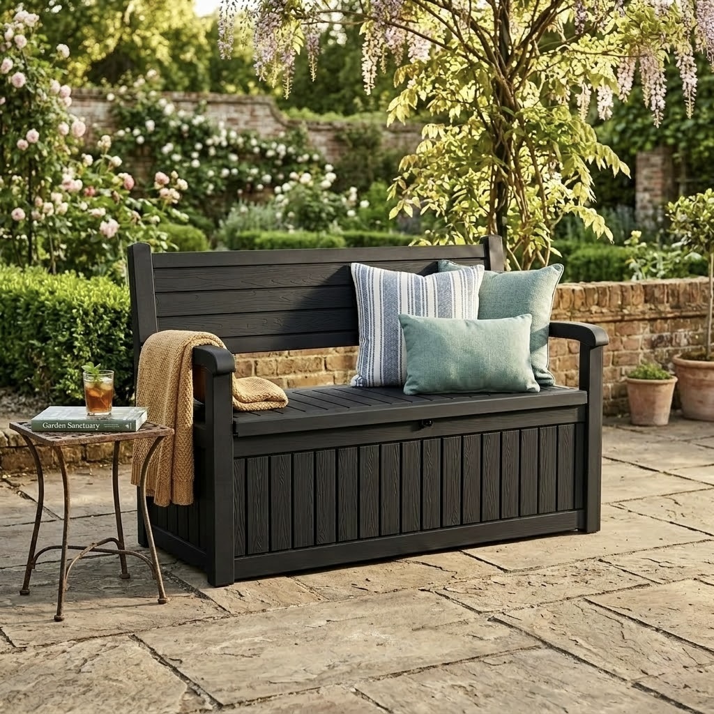 212L Outdoor Storage Patio Box and Bench Seat