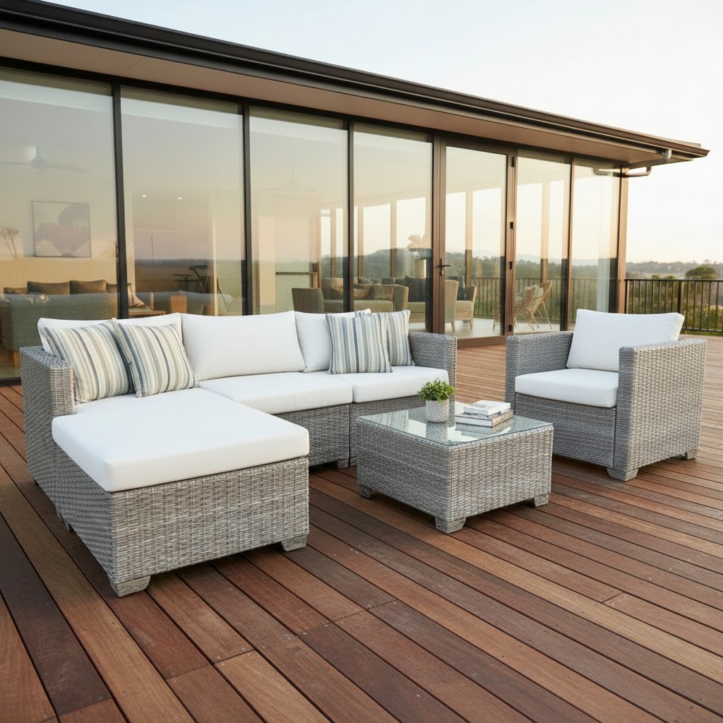 6-Piece Madeira Outdoor Rattan Patio Set