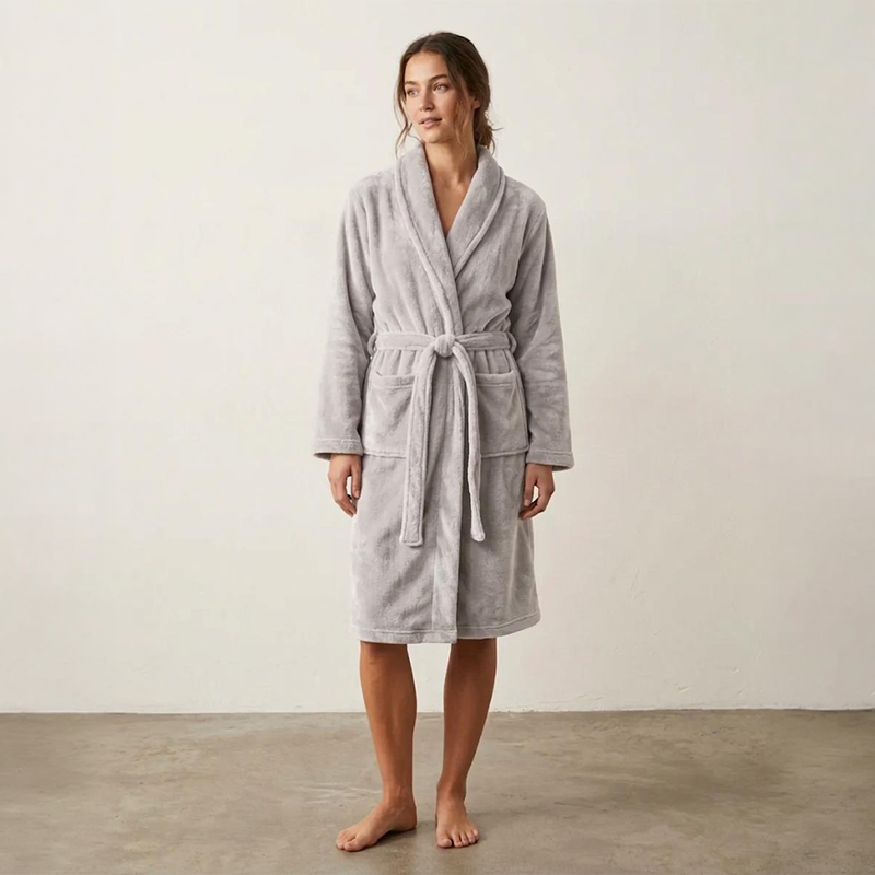 Ladies Plush Fleece Robe