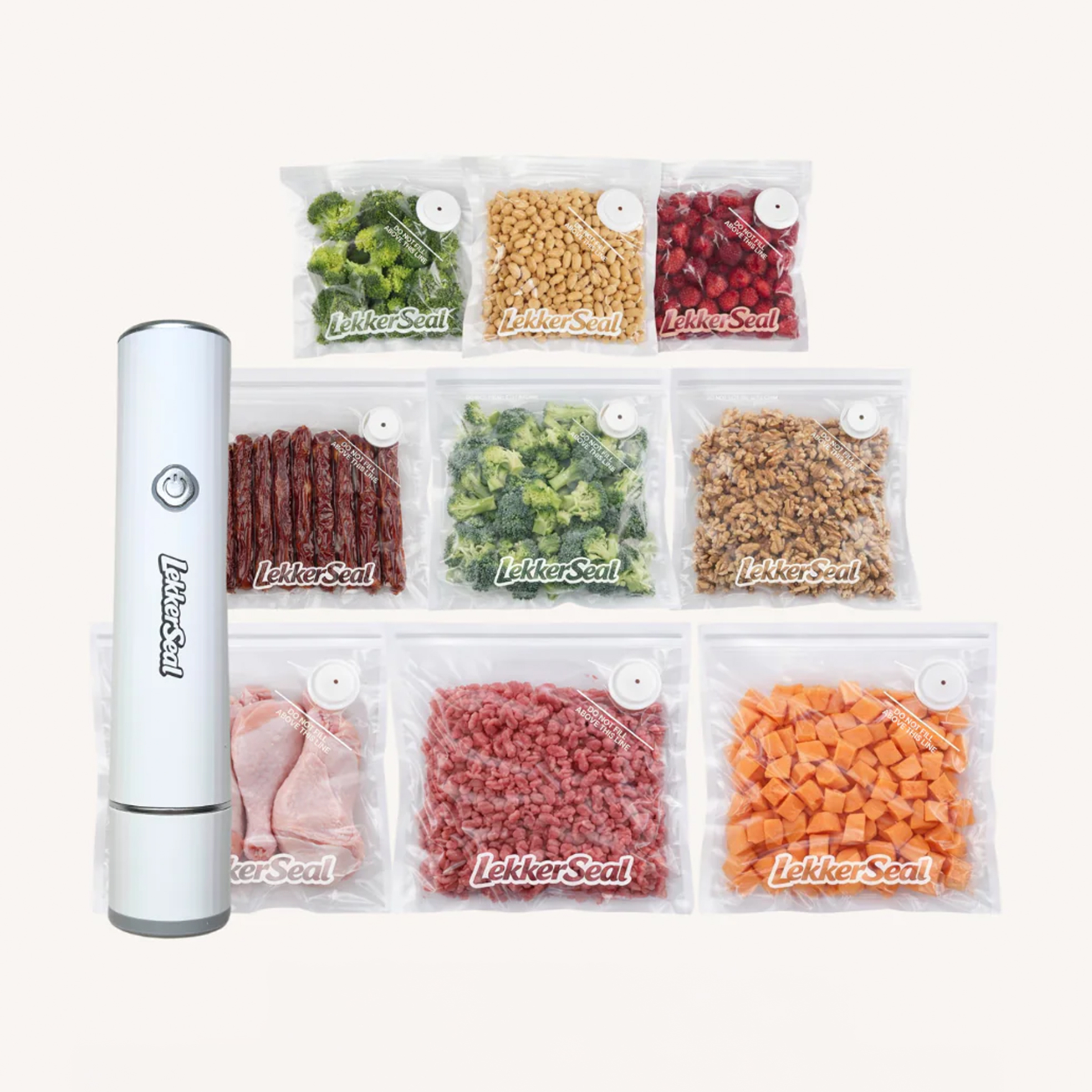 Pro Portable Vacuum Sealer with Reusable Vacuum Bags