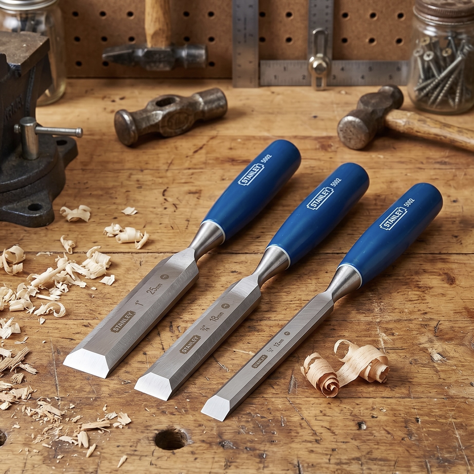 3-Piece Wooden Chisel Set