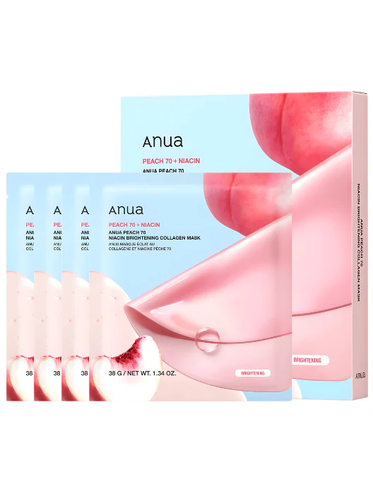 Peach 70 Niacin Brightening Collagen Masks (4's)