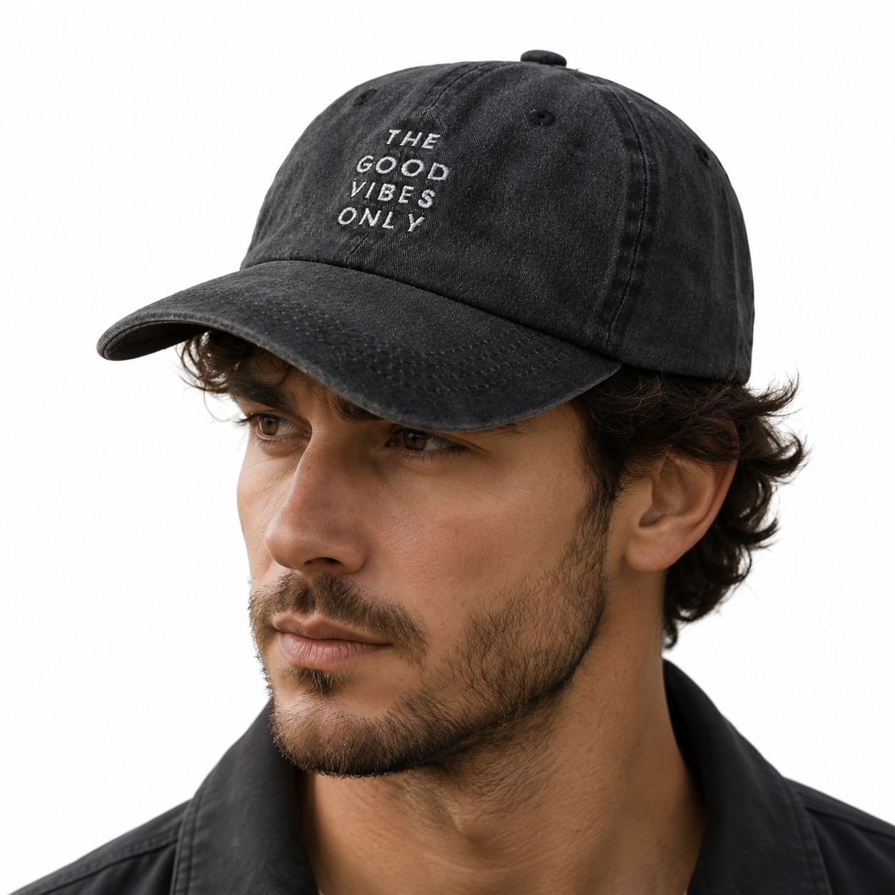 Unisex Good Vibes Embroidery Cap