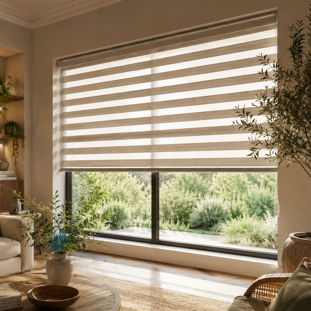 Double Fabric Zebra Roller Blind