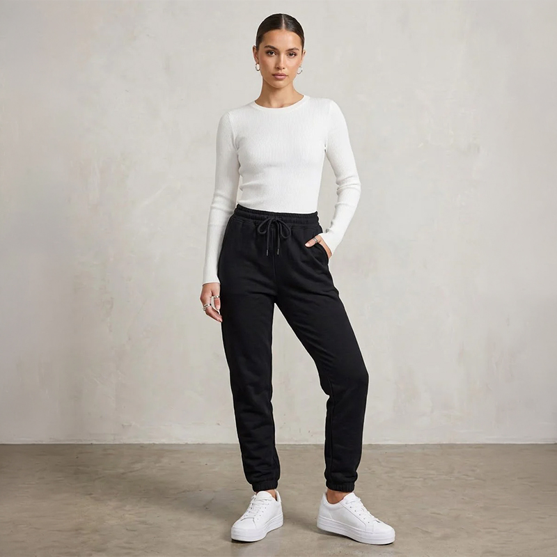 Ladies Drawstring Jogger Sweatpants