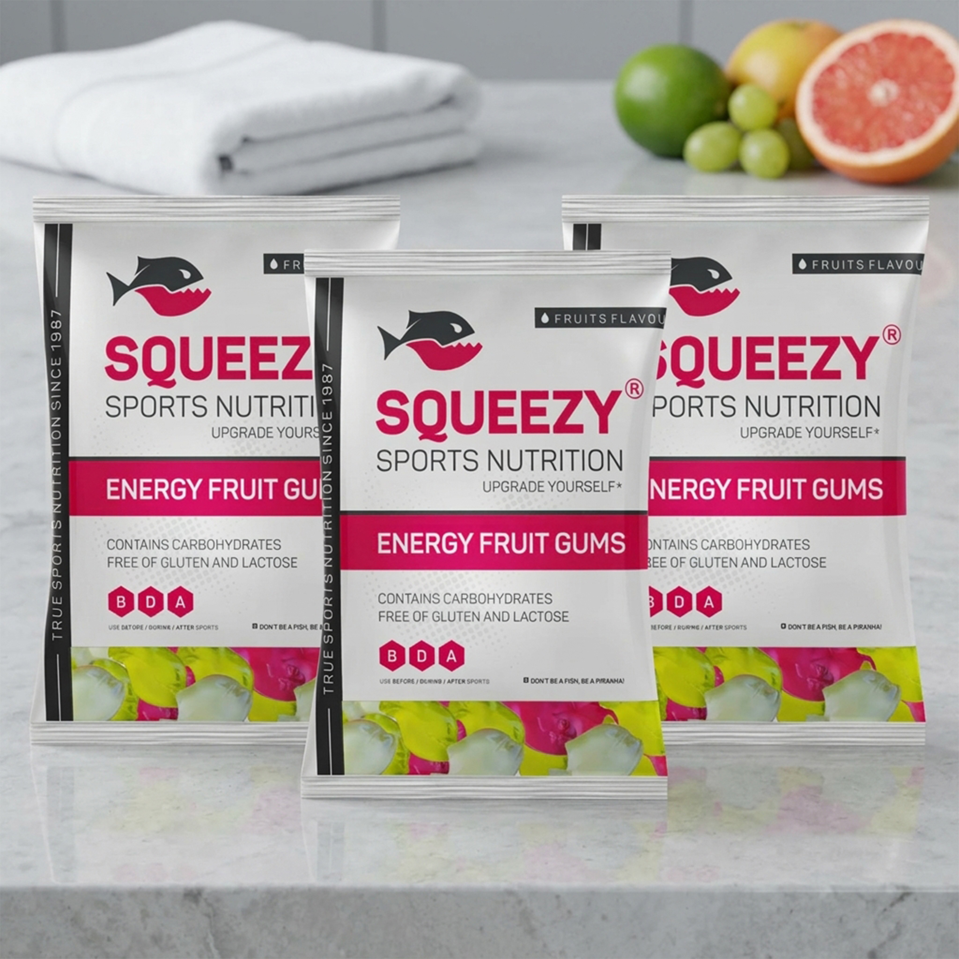3x 100g Energy Fruit Flavoured Gums