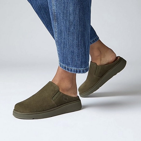Ladies Gen-FF Elasticated Side Leather Mules