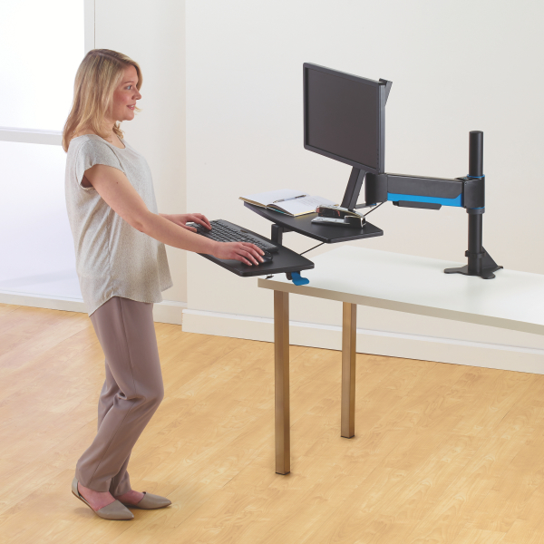 Sit and Stand Work Station Column Mount