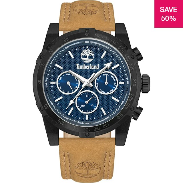 Alignment Dial 50% off on Men's Leather Stonington Watch | OneDayOnly