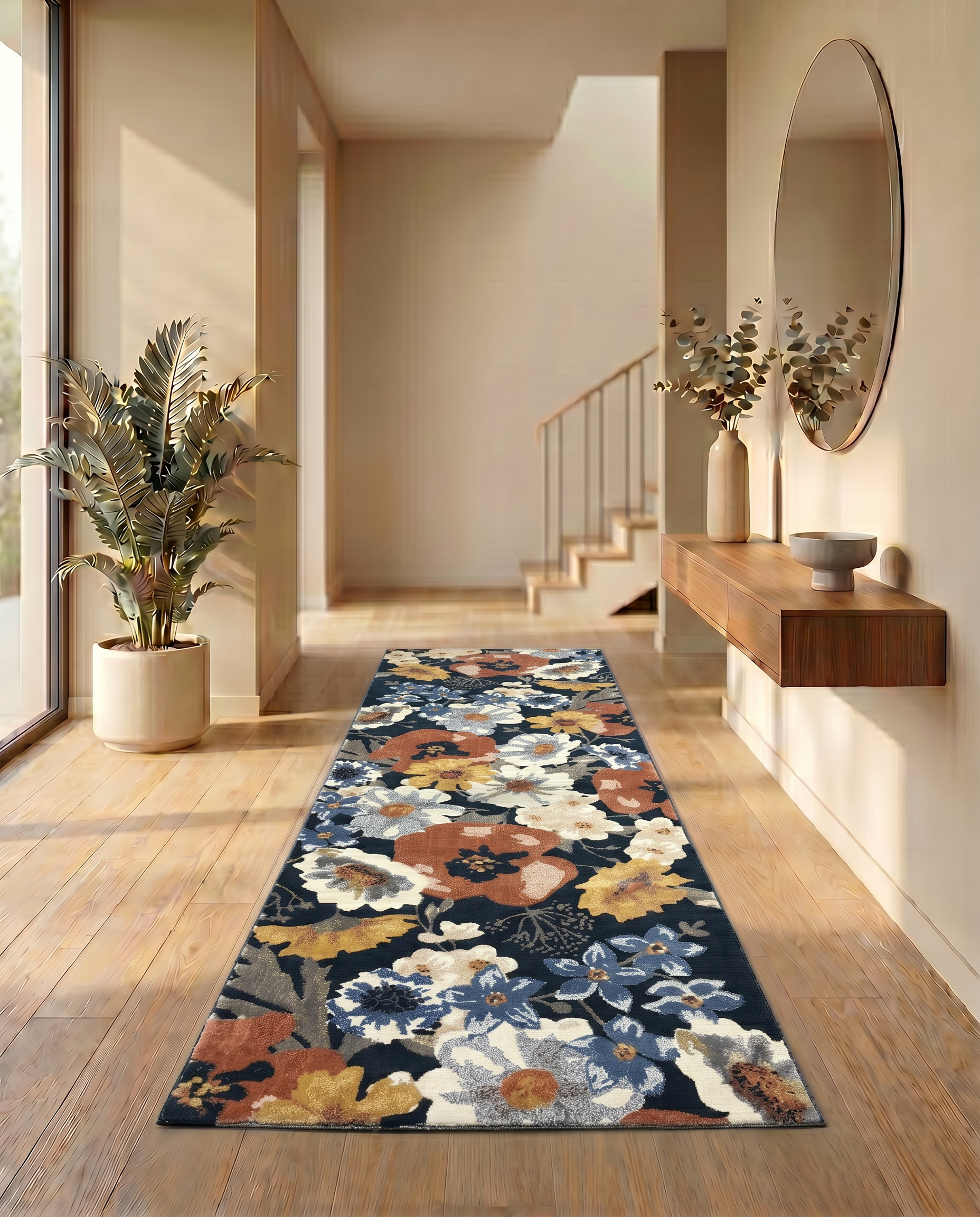 NOAH floral ラグ 85% off on Botanical Runner Collection | OneDayOnly