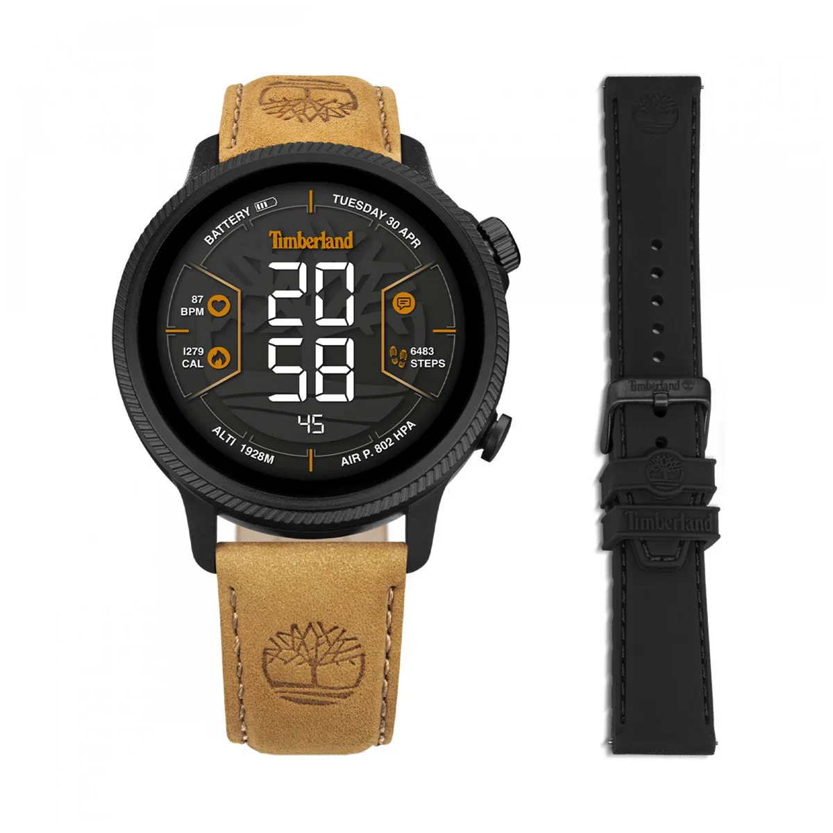 Men's Black and Tan Trail Force Smart Watch Set