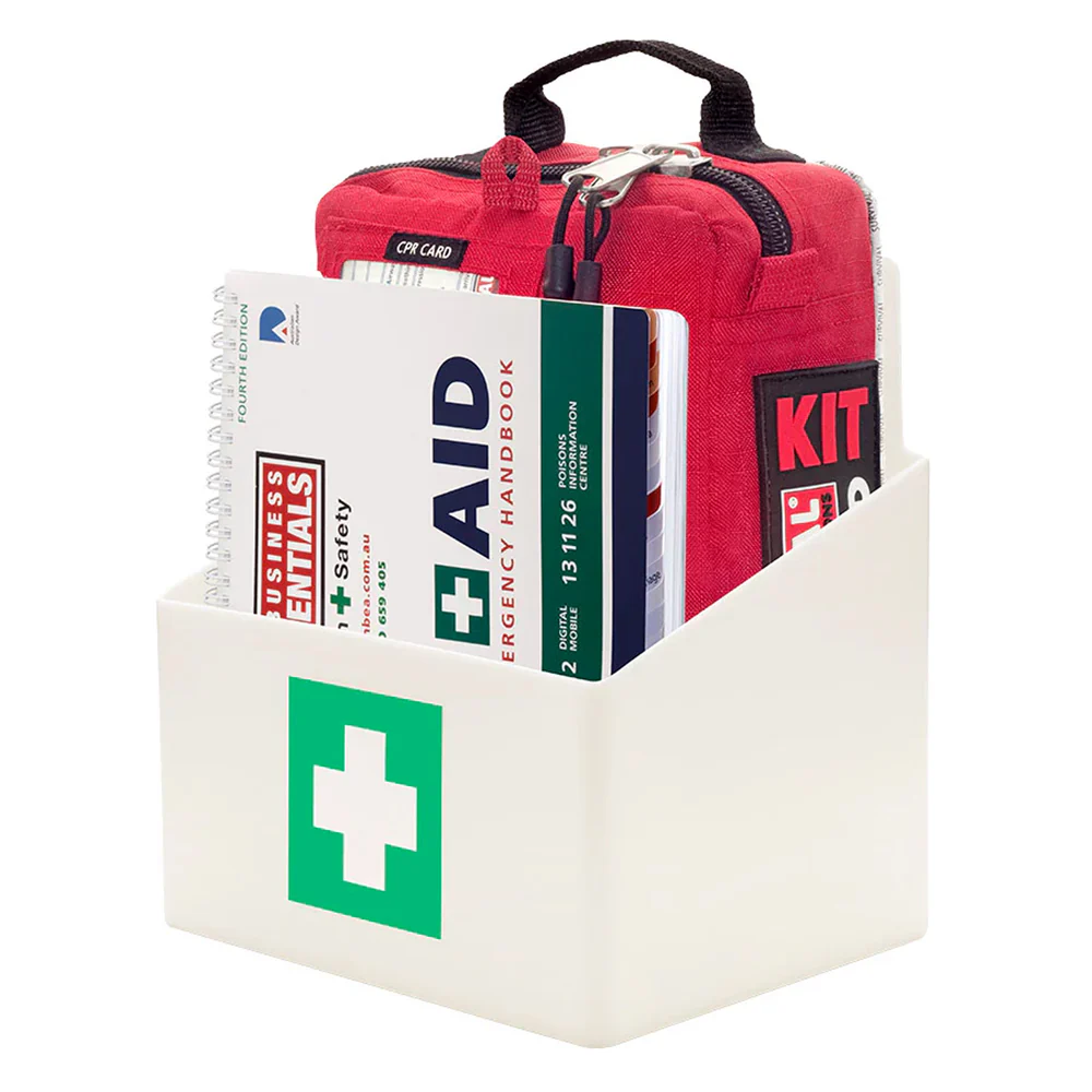 Work and Home 1st Aid Kit with Bracket and Book