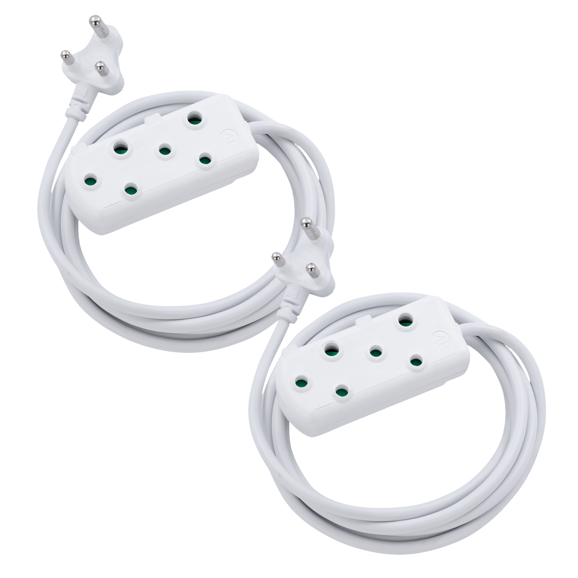 2x 20m Heavy-Duty Side-by-Side Extension Leads