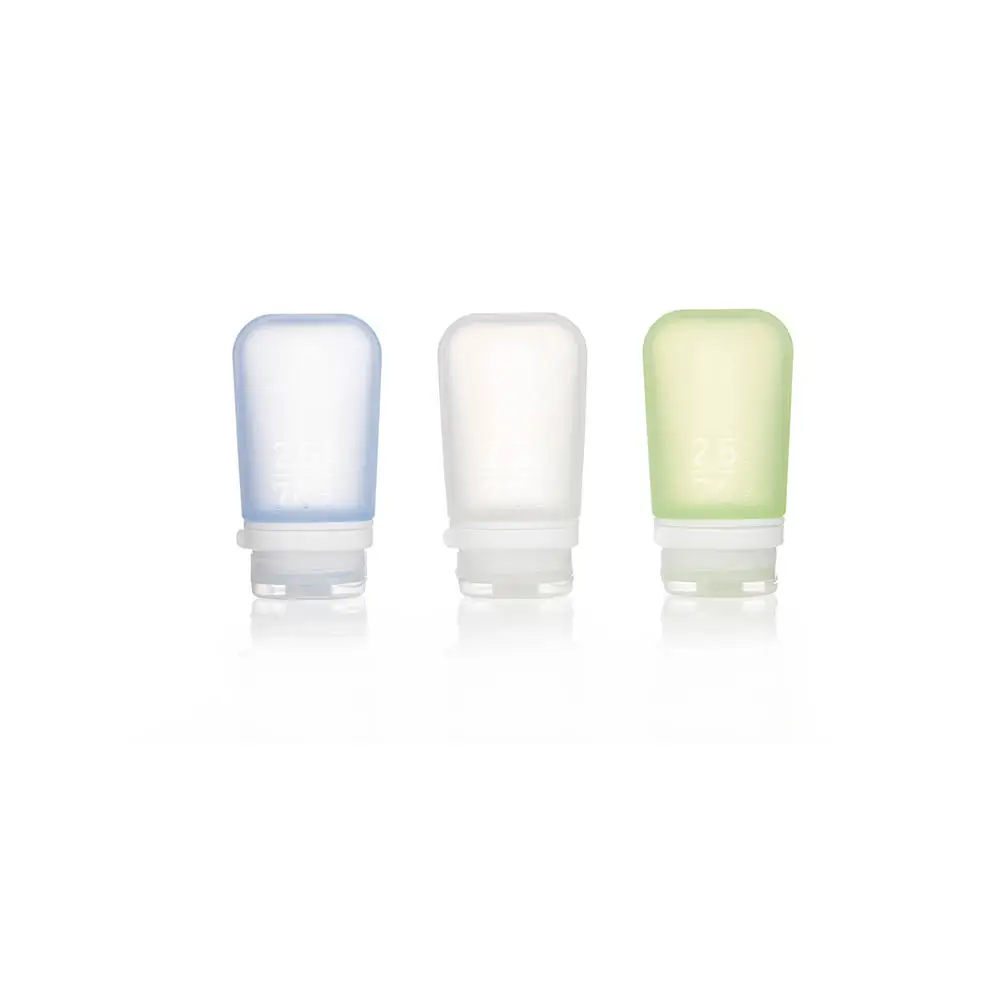 3x Gotoob Multi Colour Silicone Bottles