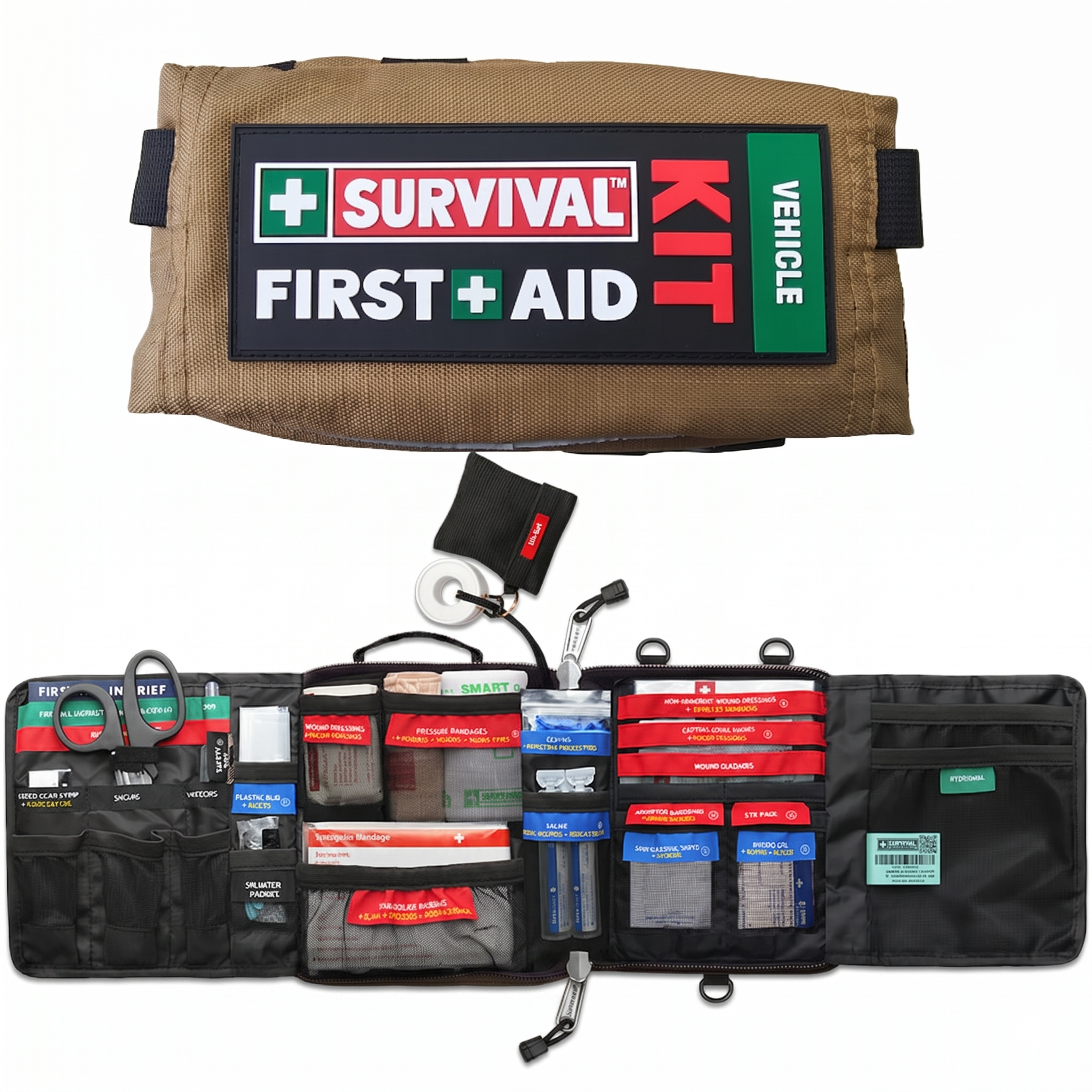 Vehicle First Aid Pack Brown