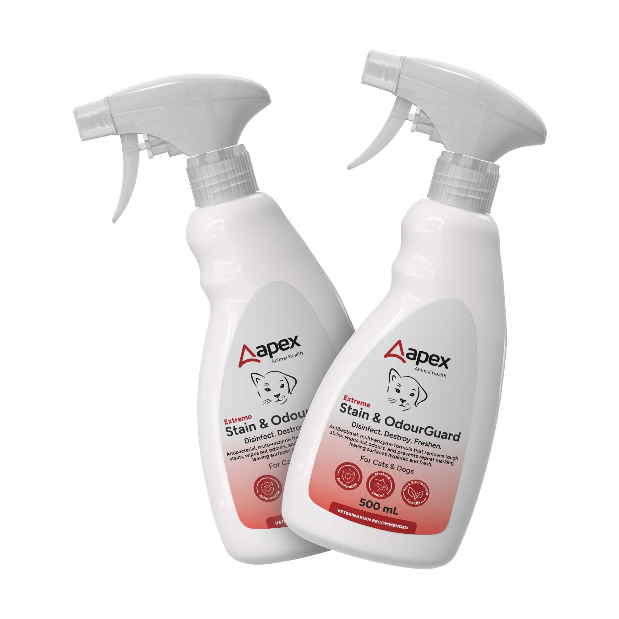 2x 500ml Extreme Stain and OdourGuard