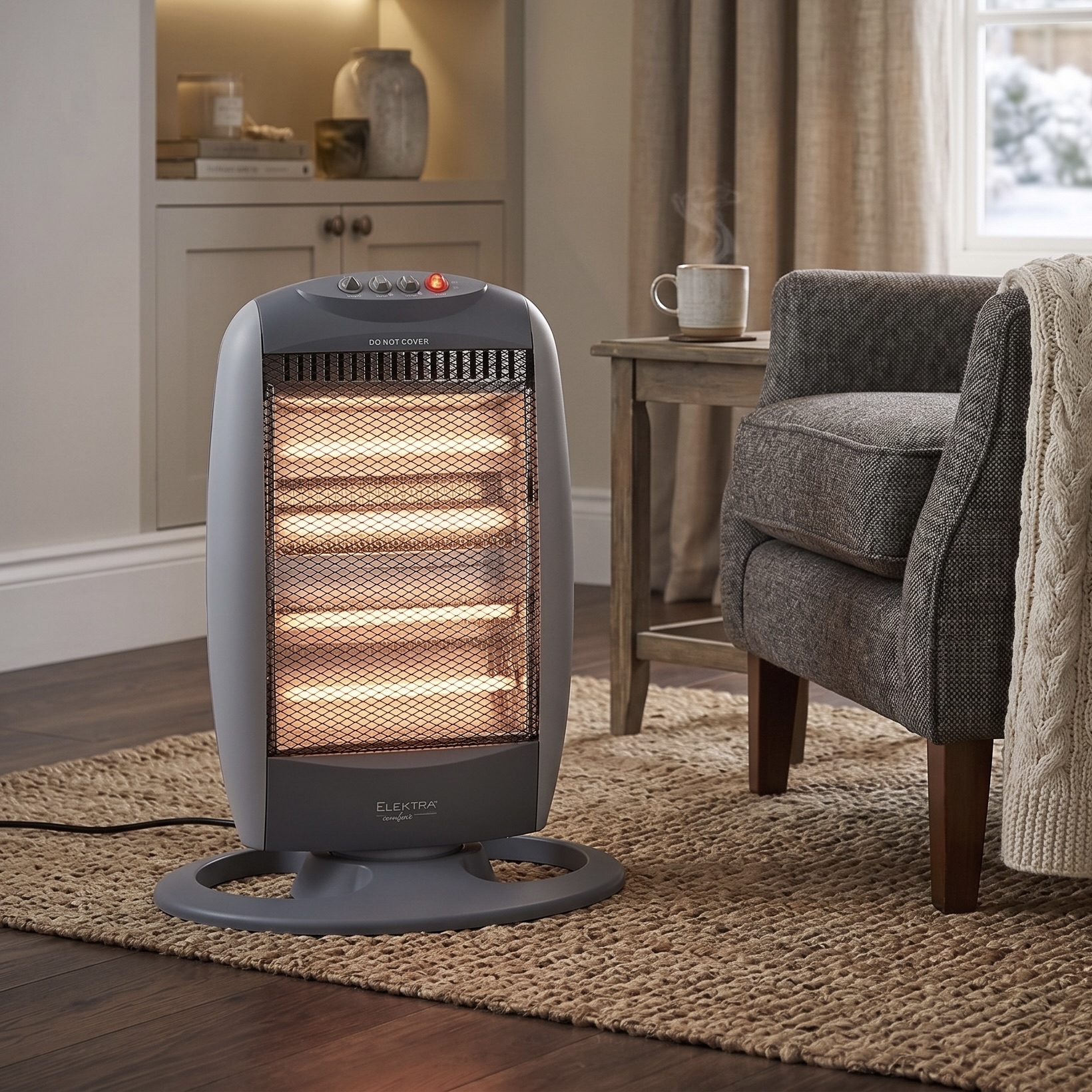 1200W 3-Bar Halogen Heater