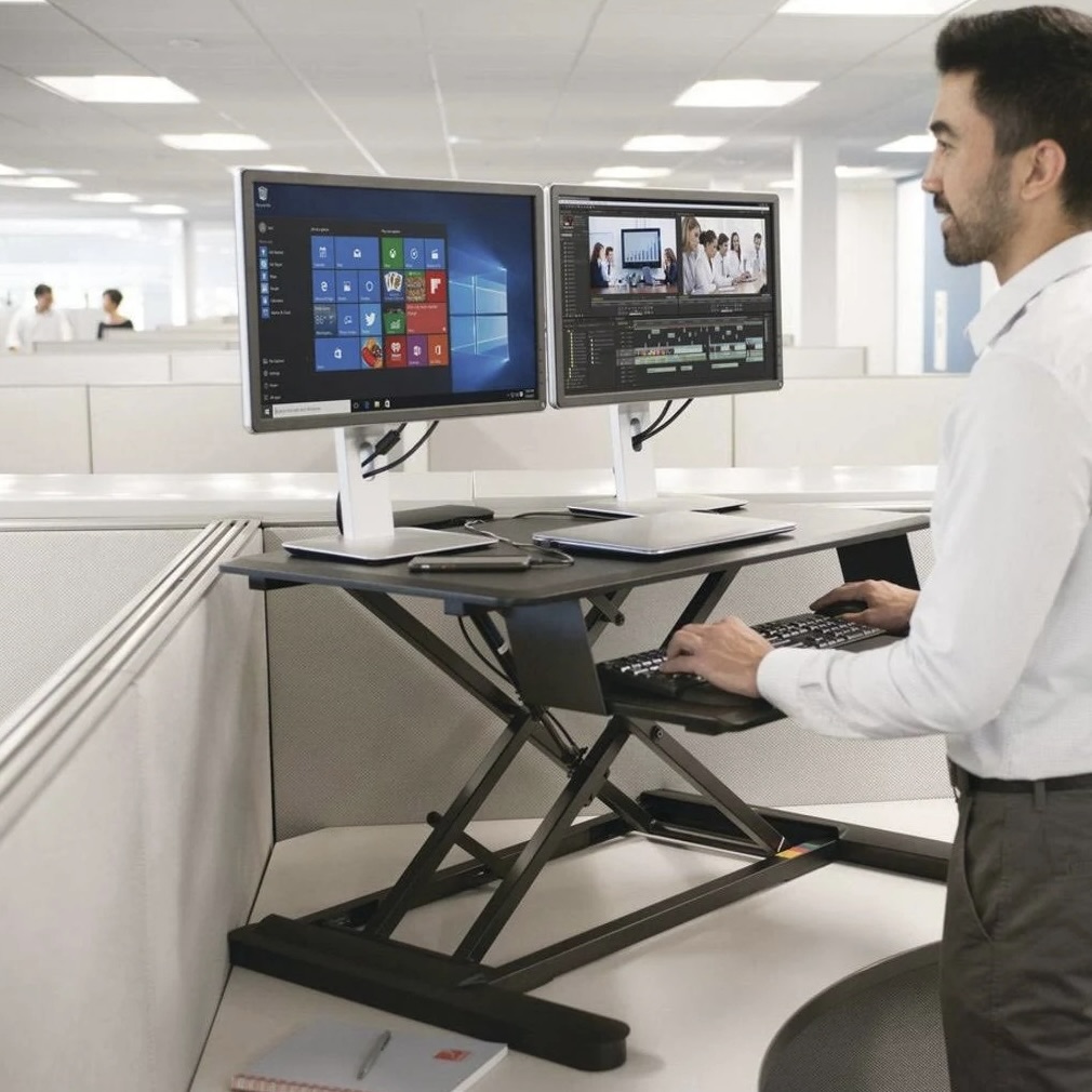 Two-Tier Ergonomic Adjustable Sit/Stand Desk