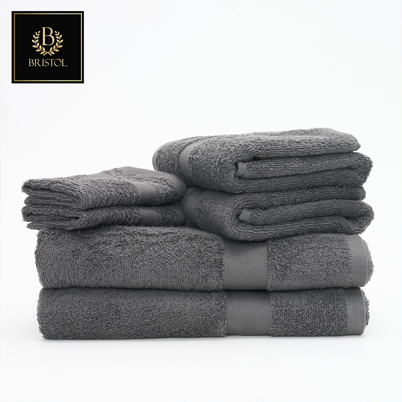 6-Piece 500gsm 100% Cotton Towel Set