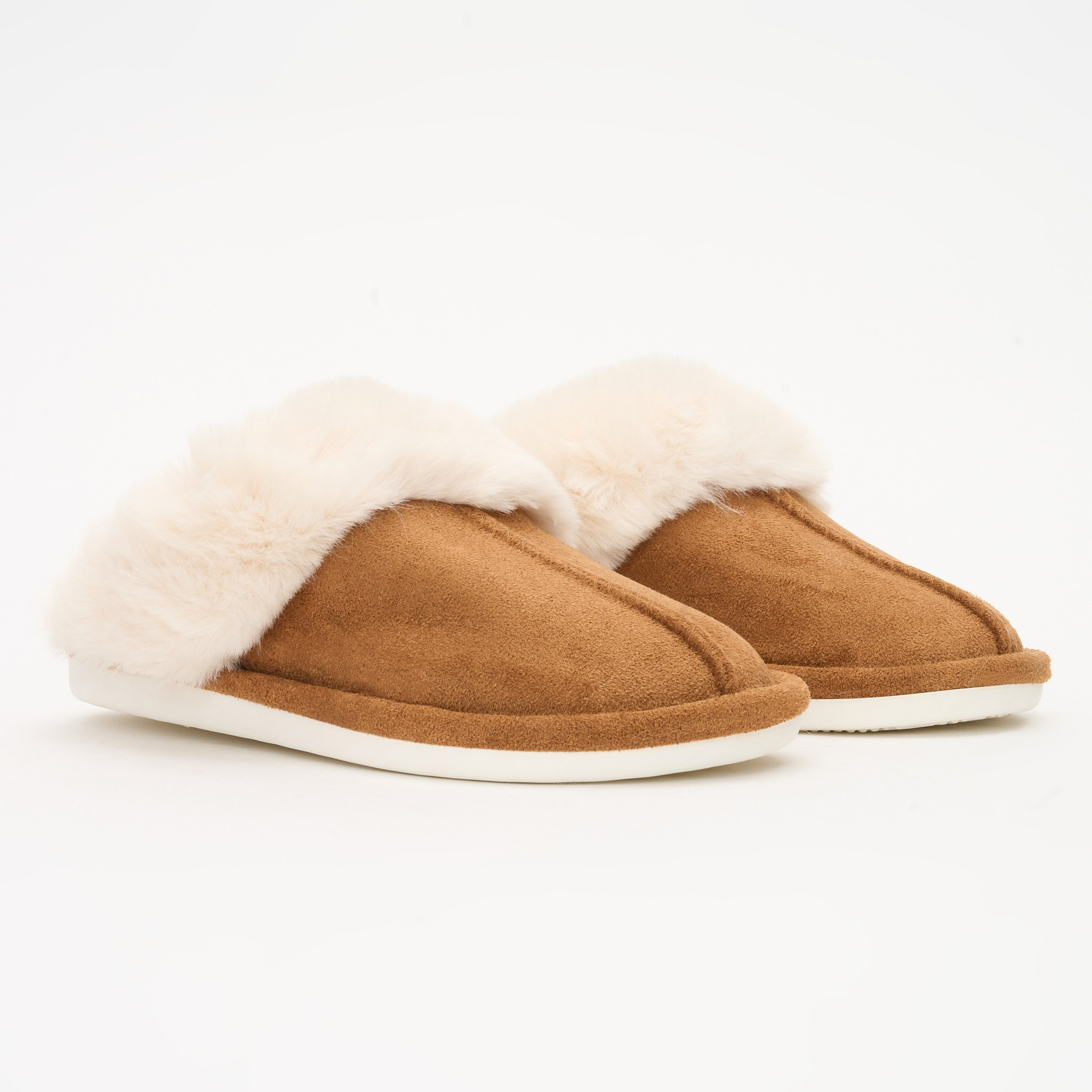 40% off on Ladies Faux Fur Lined Mule Slippers | OneDayOnly