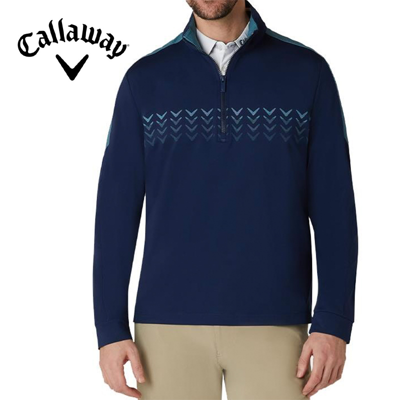 Men's Quater Zip Trademark Sweater Pullover