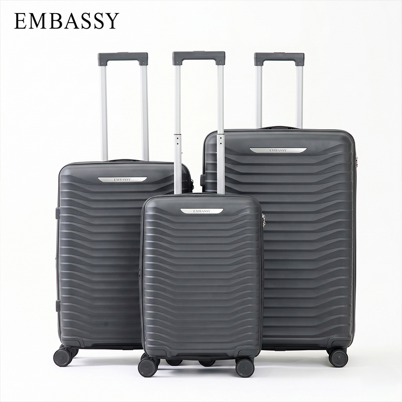 3-Piece Hardshell PP Luggage Set with TSA Locks