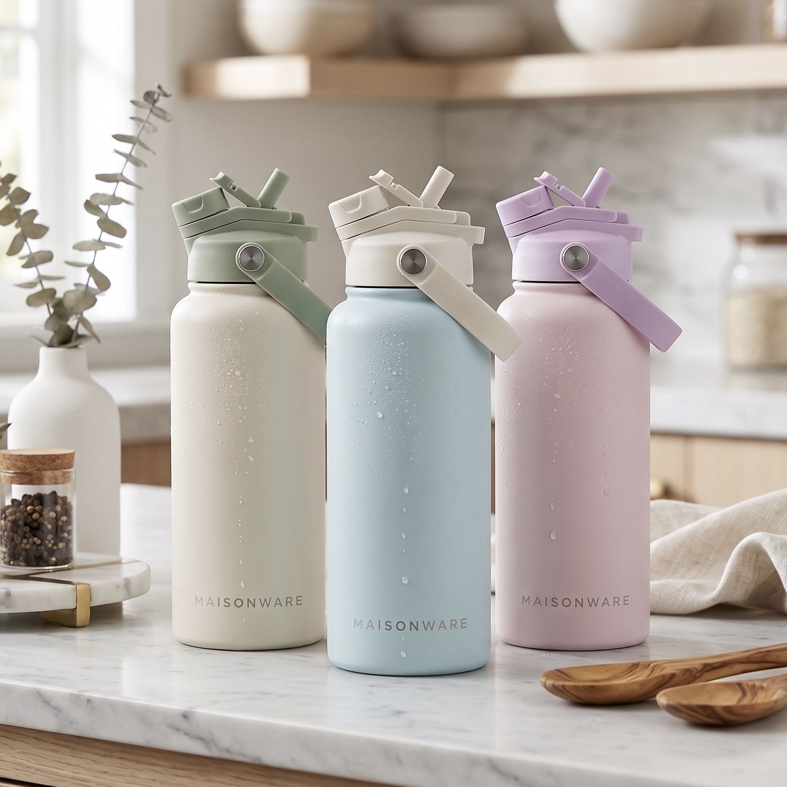 500ml Stainless Steel Dual Lid Bottle