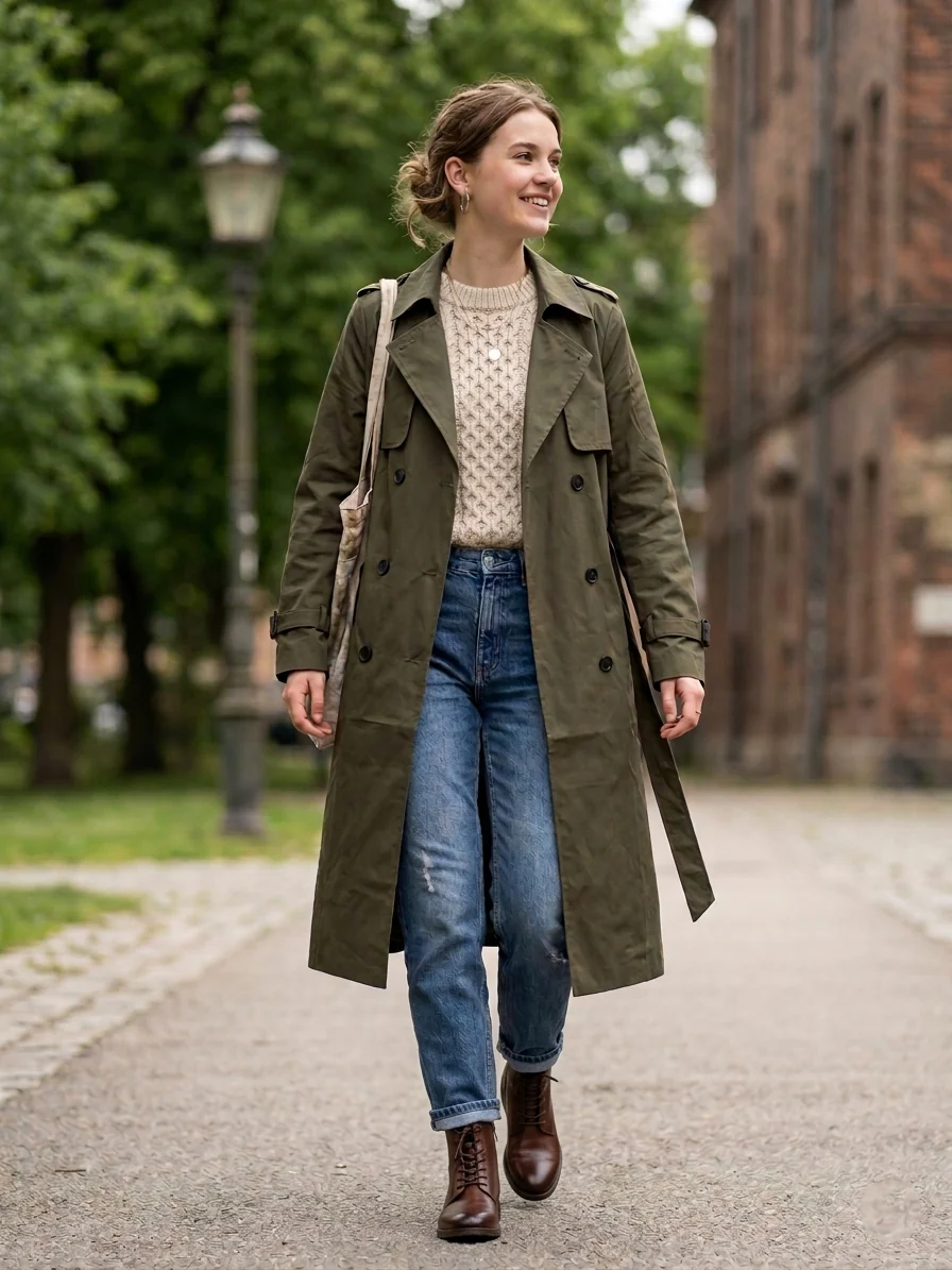 53% off on Ladies Double Breasted Trench Coat | OneDayOnly