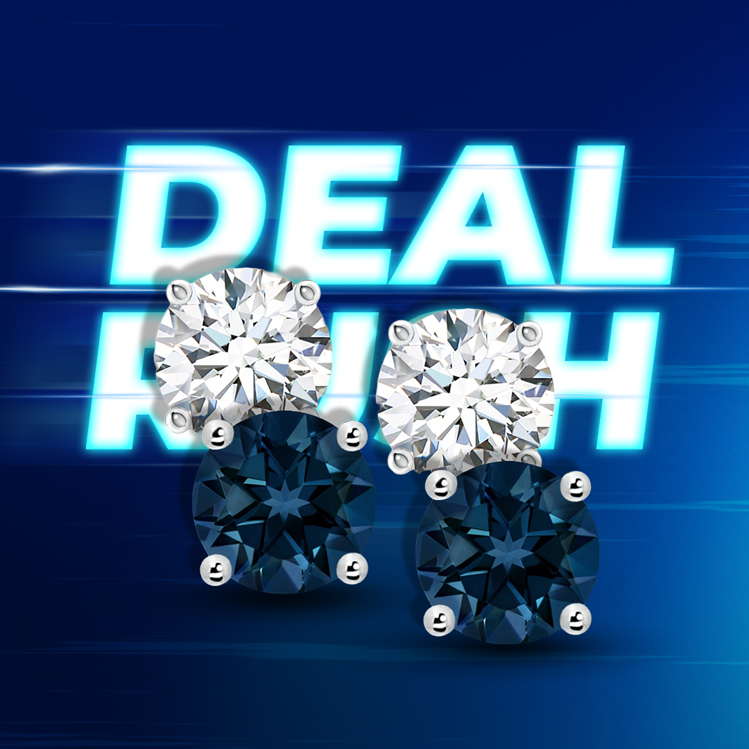 2x Round Stud Earrings with Swarovski Crystals