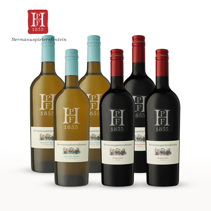 Posmeester Merlot & Kaalvoet Meisie Sauvignon Blanc Mixed Case