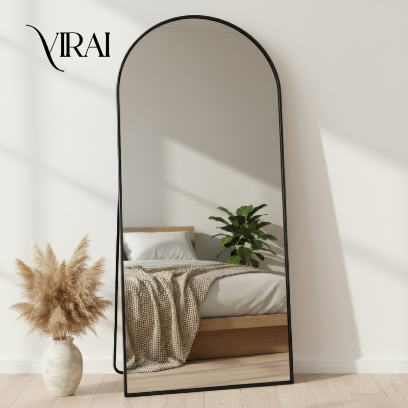 1.8m Full-Length Standing and Wall-Mounted Framed Mirror
