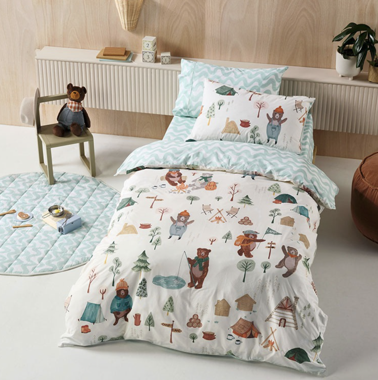 Camping Bears Duvet Cover Set