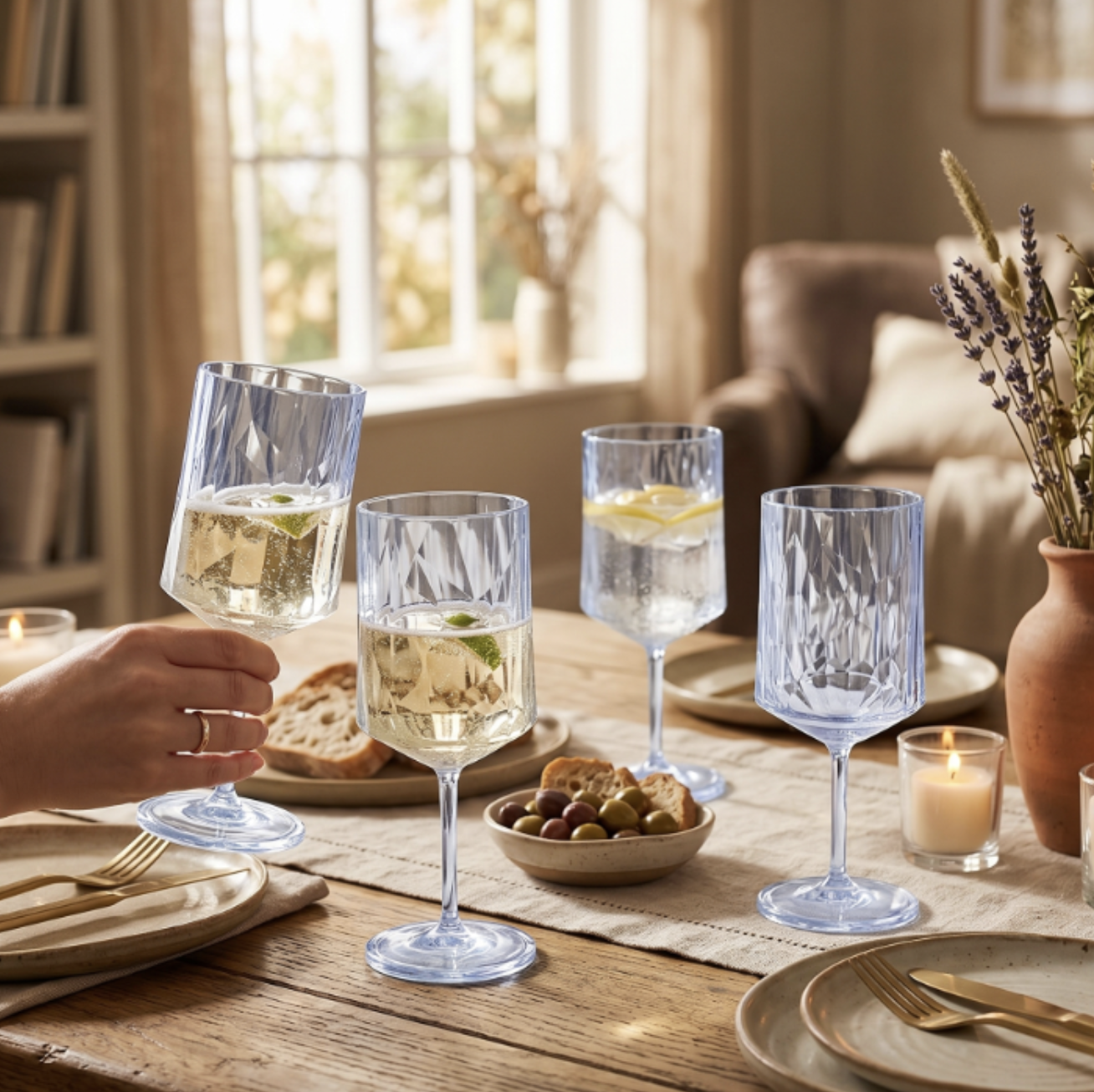 4x 300ml Wine Cocktail Superglas Glasses