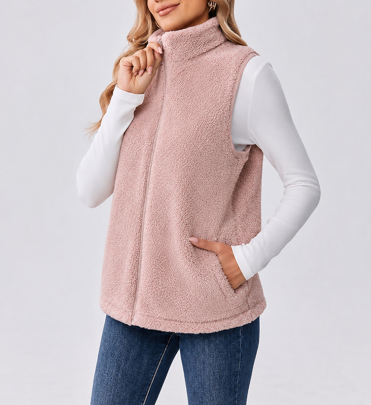 22% off on Stylerie Ladies Sherpa Zipper Vest | OneDayOnly