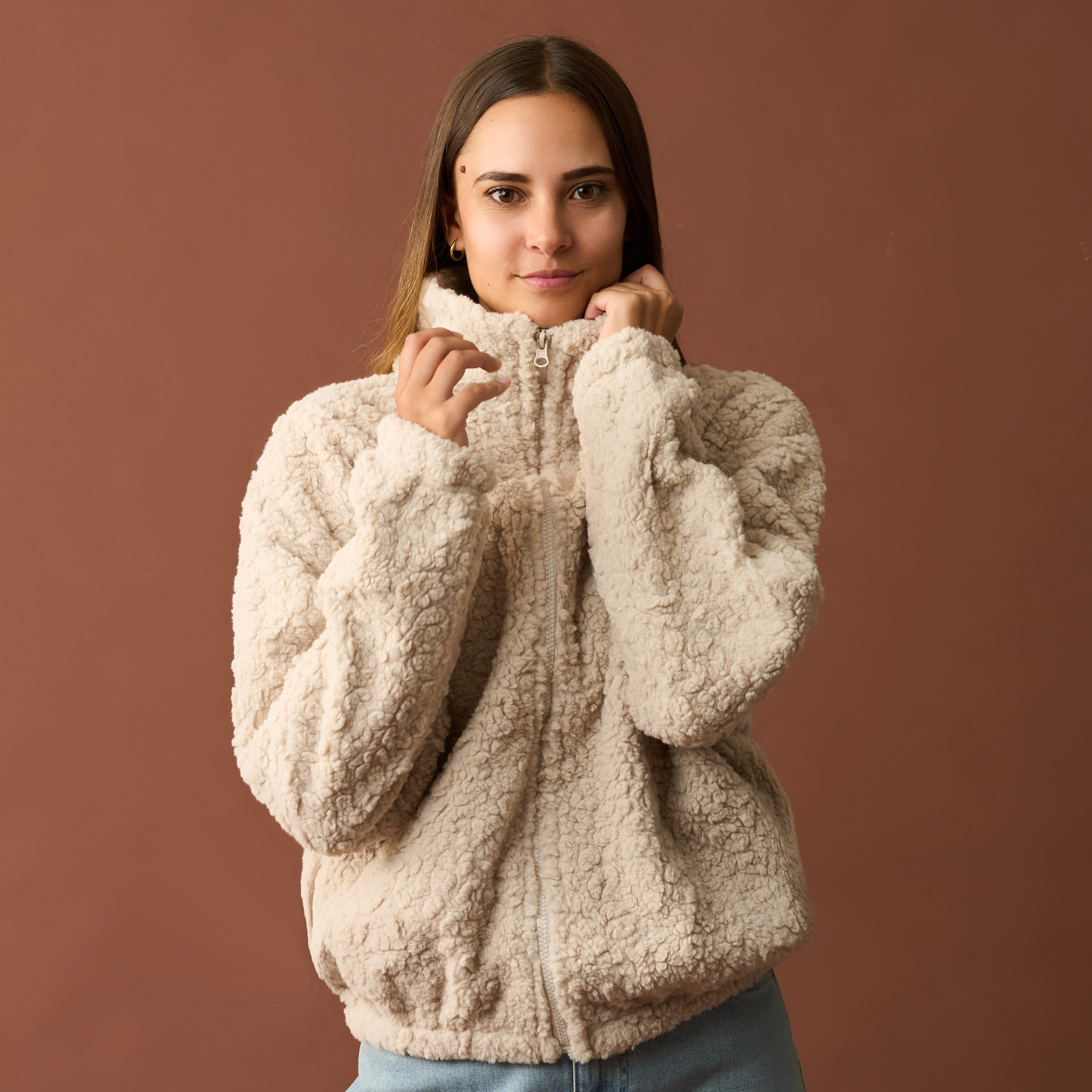 Ladies Fluffy Teddy Bear Jacket