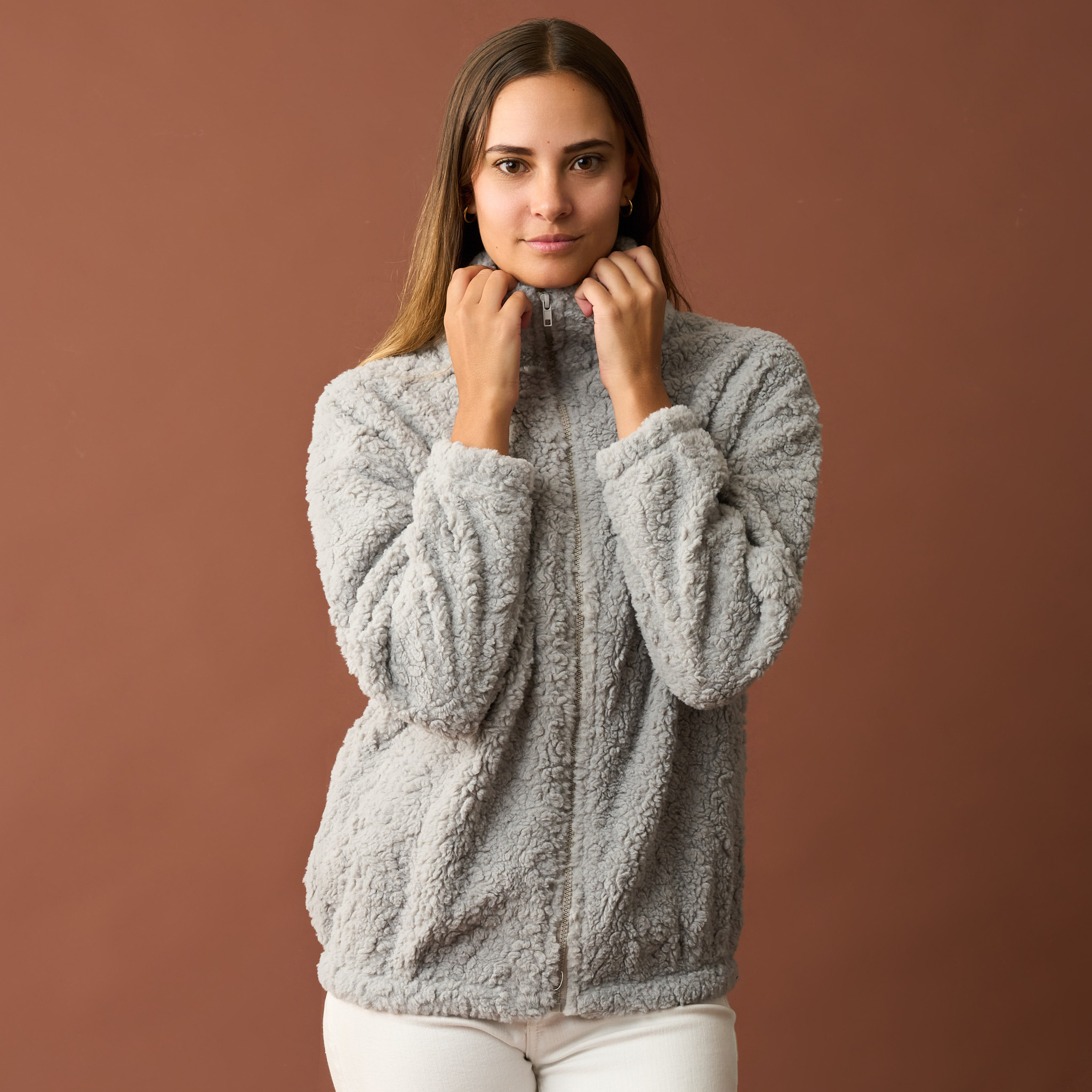 Ladies Fluffy Teddy Bear Jacket