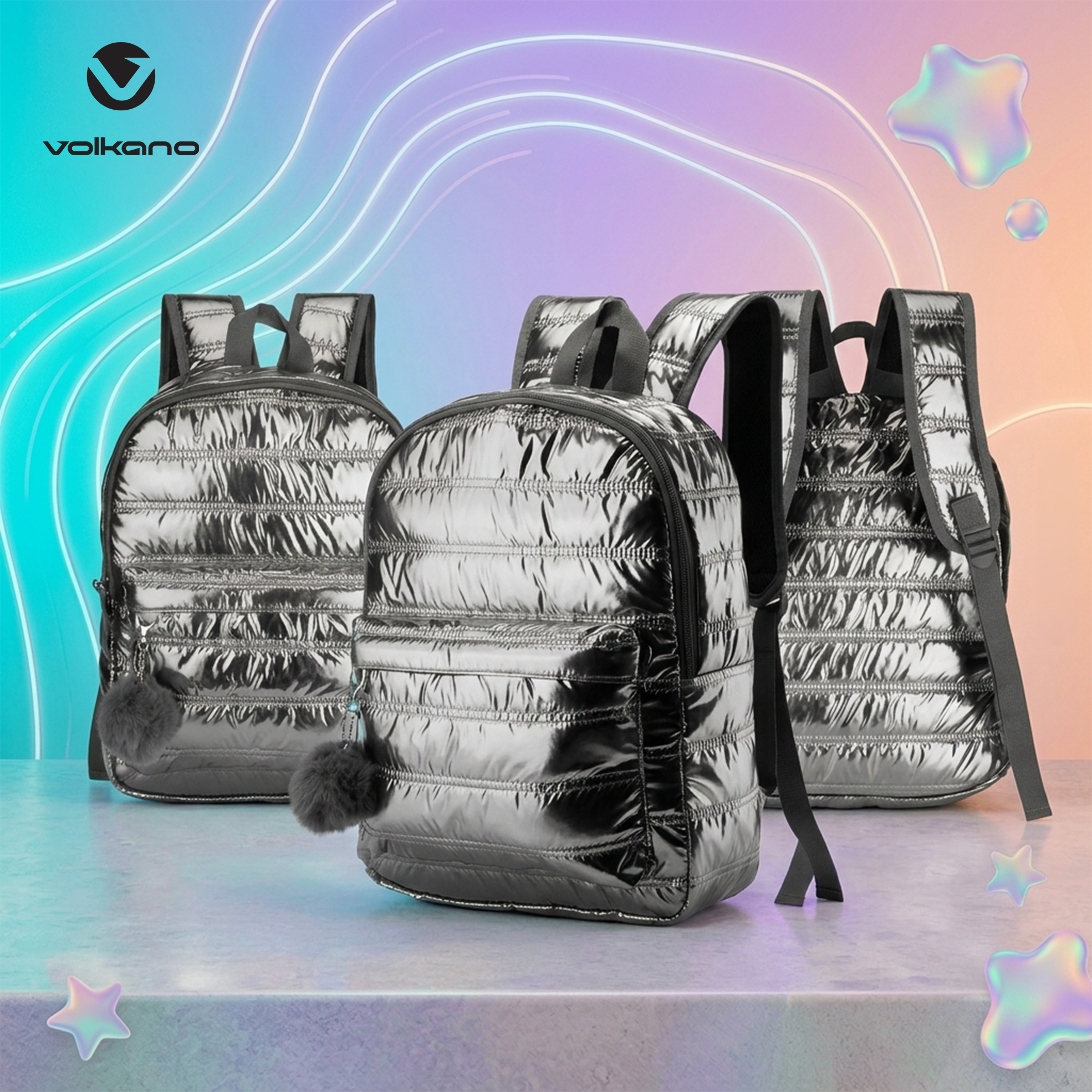 20L Quest Silver Puffer Backpack