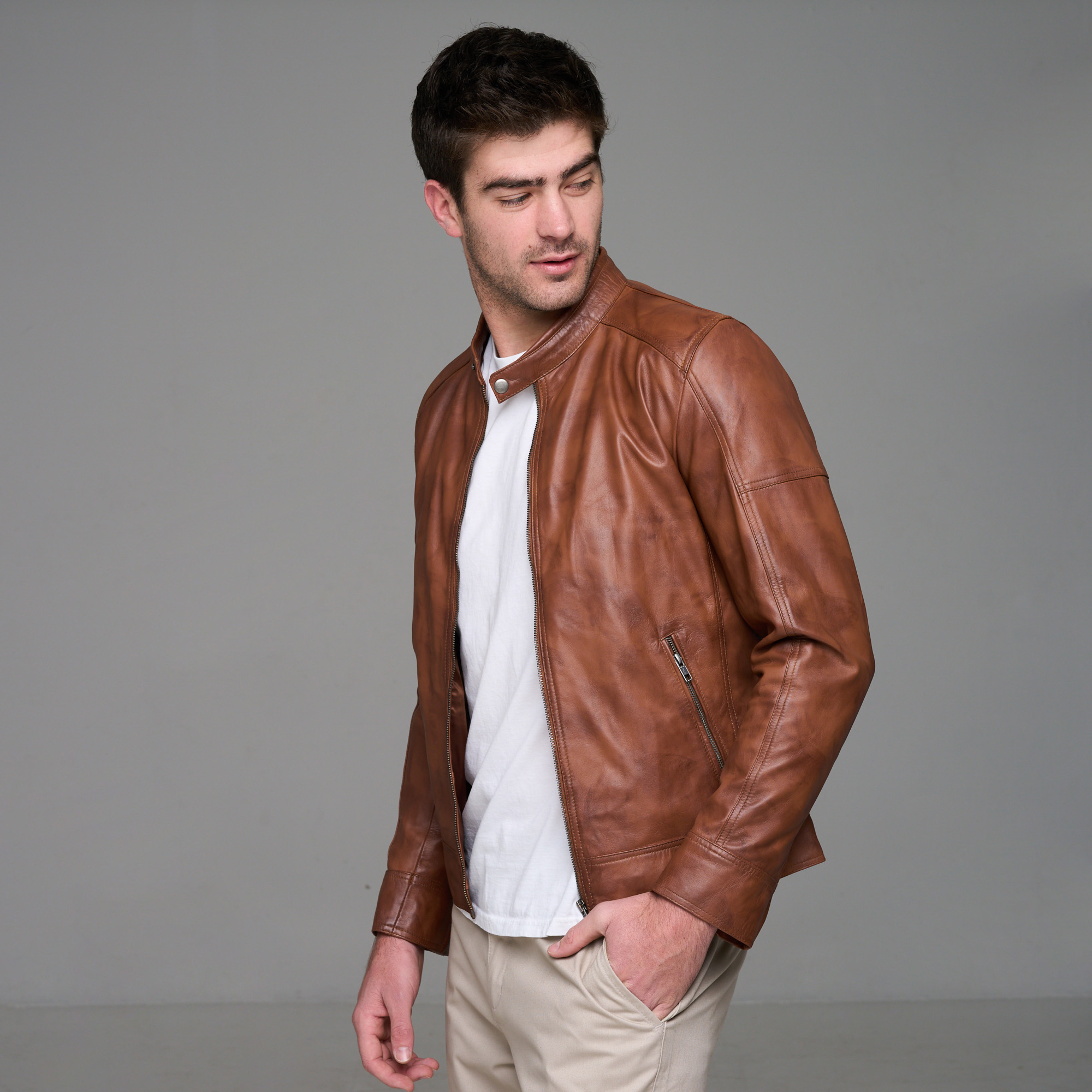 38% off on Men's Leather Sutherland Jacket | OneDayOnly