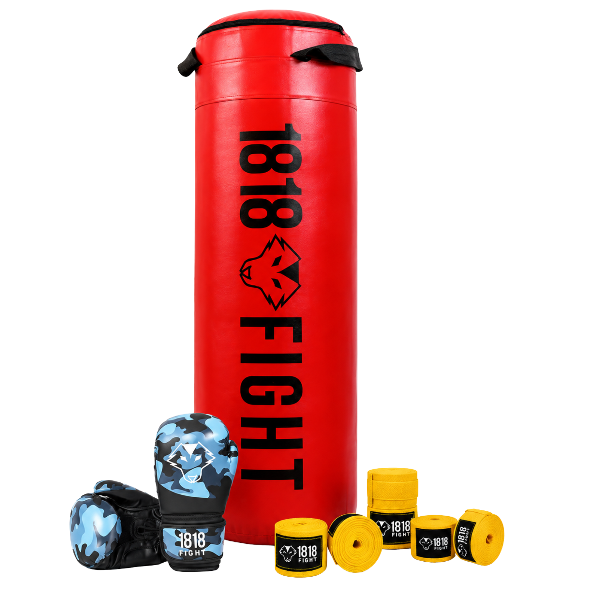 Punching Bag with Supreme Strike Gloves and Boxing Wraps