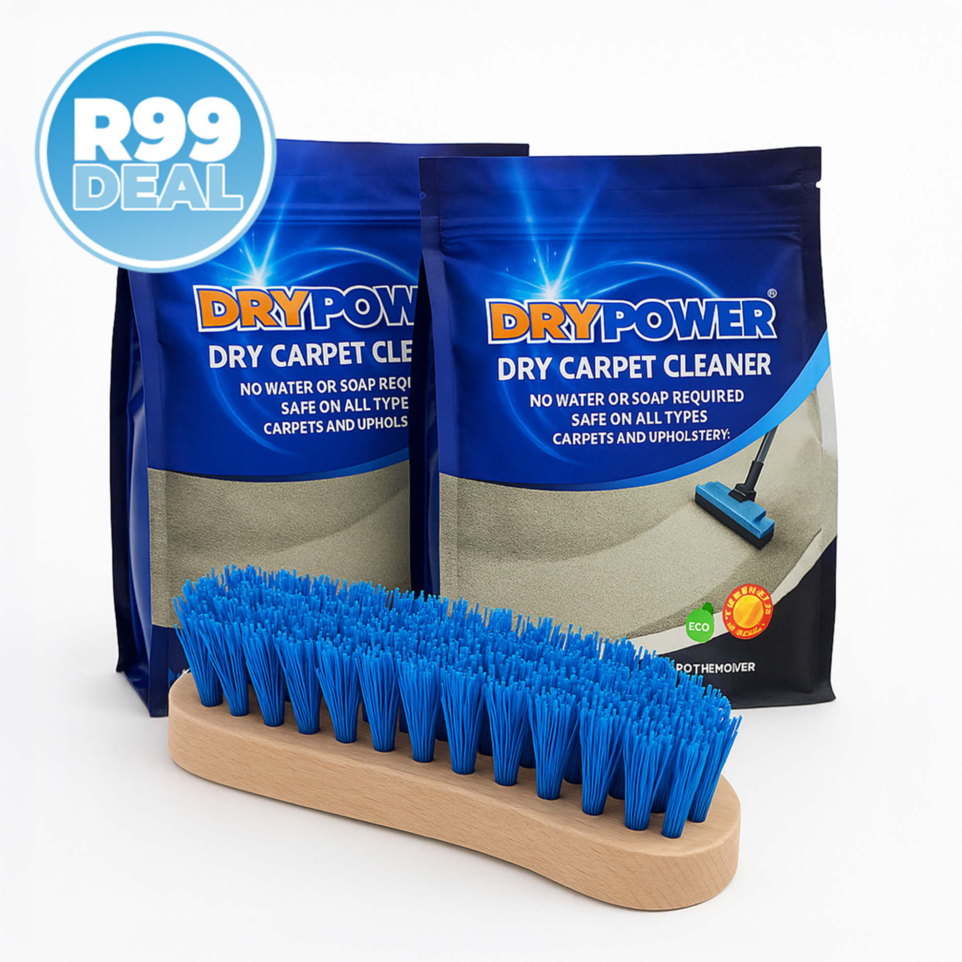 DryPower 3-Piece Dry Carpet Cleaner Bundle — R99 on OneDayOnly (was R200)