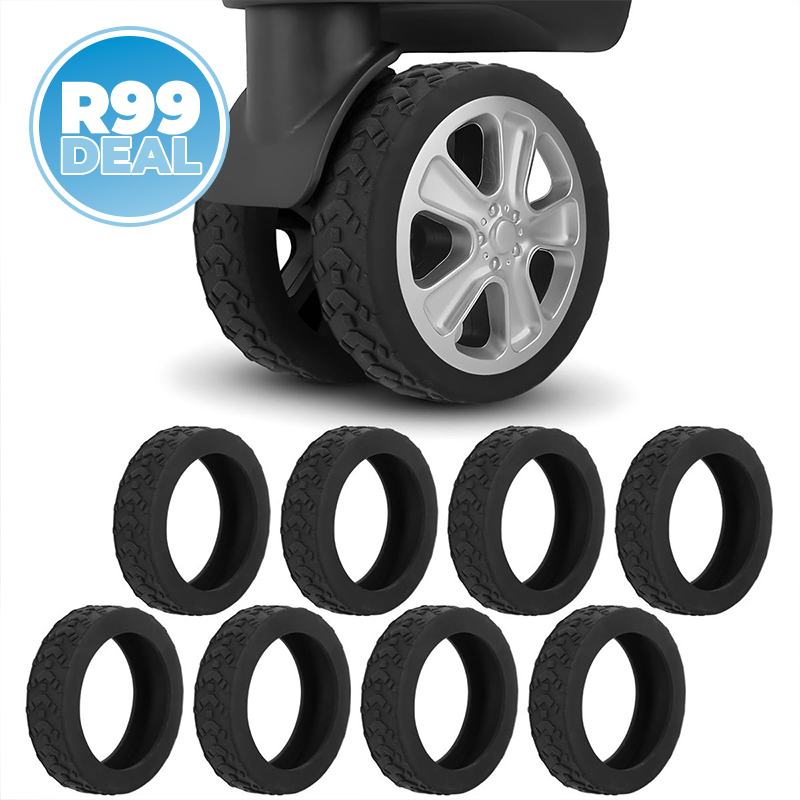 8x Silicone Luggage Wheel Covers