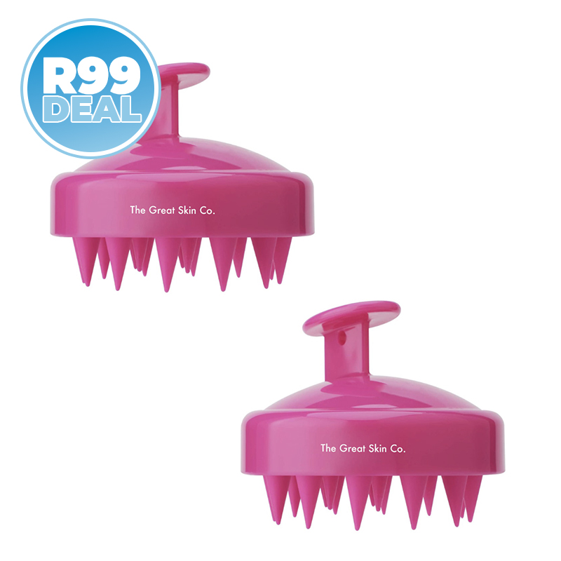 2x Exfoliating Silicone Scalp & Hair Massage Brushes