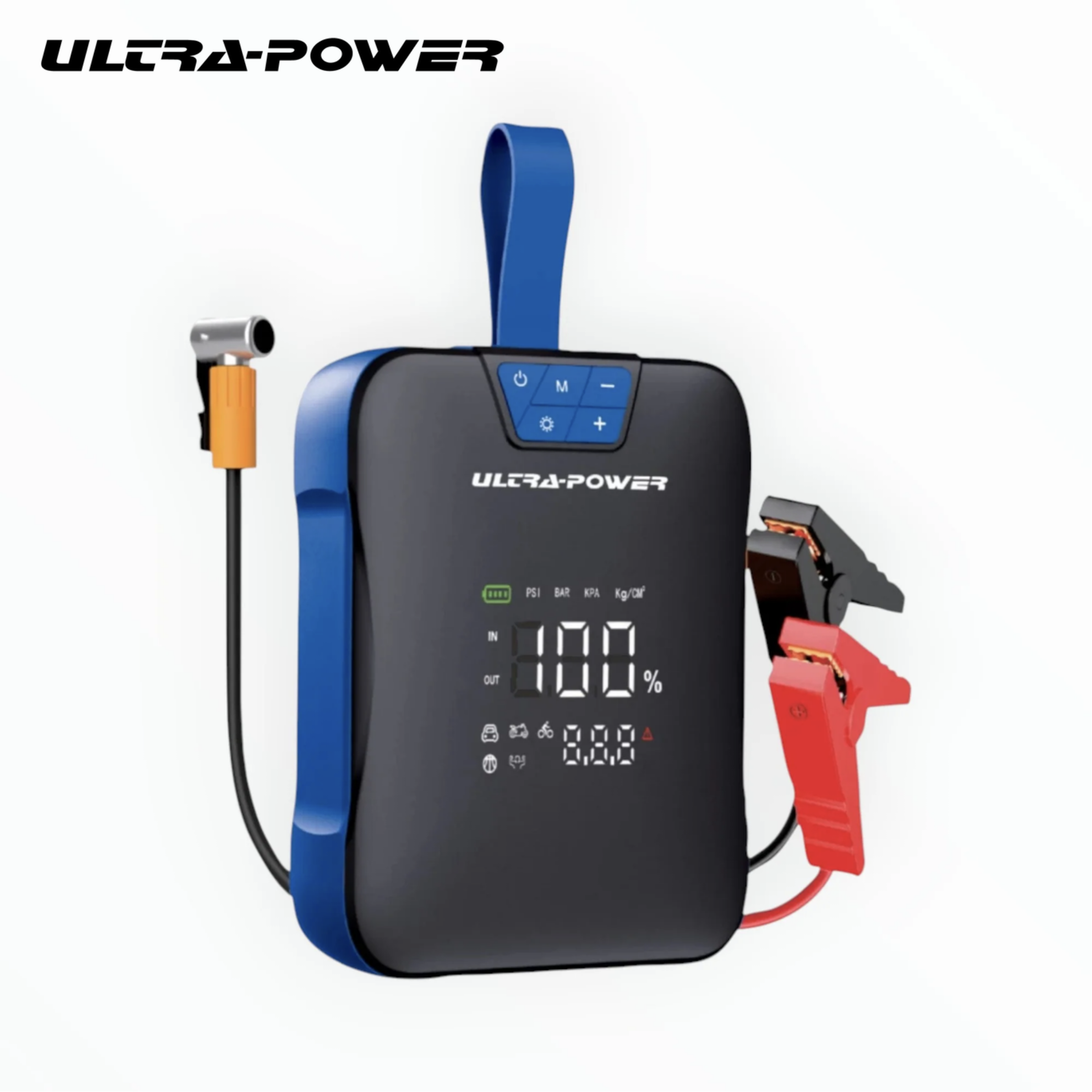 4-in-1 Emergency Car Tyre Pump and Jump-Starter Kit