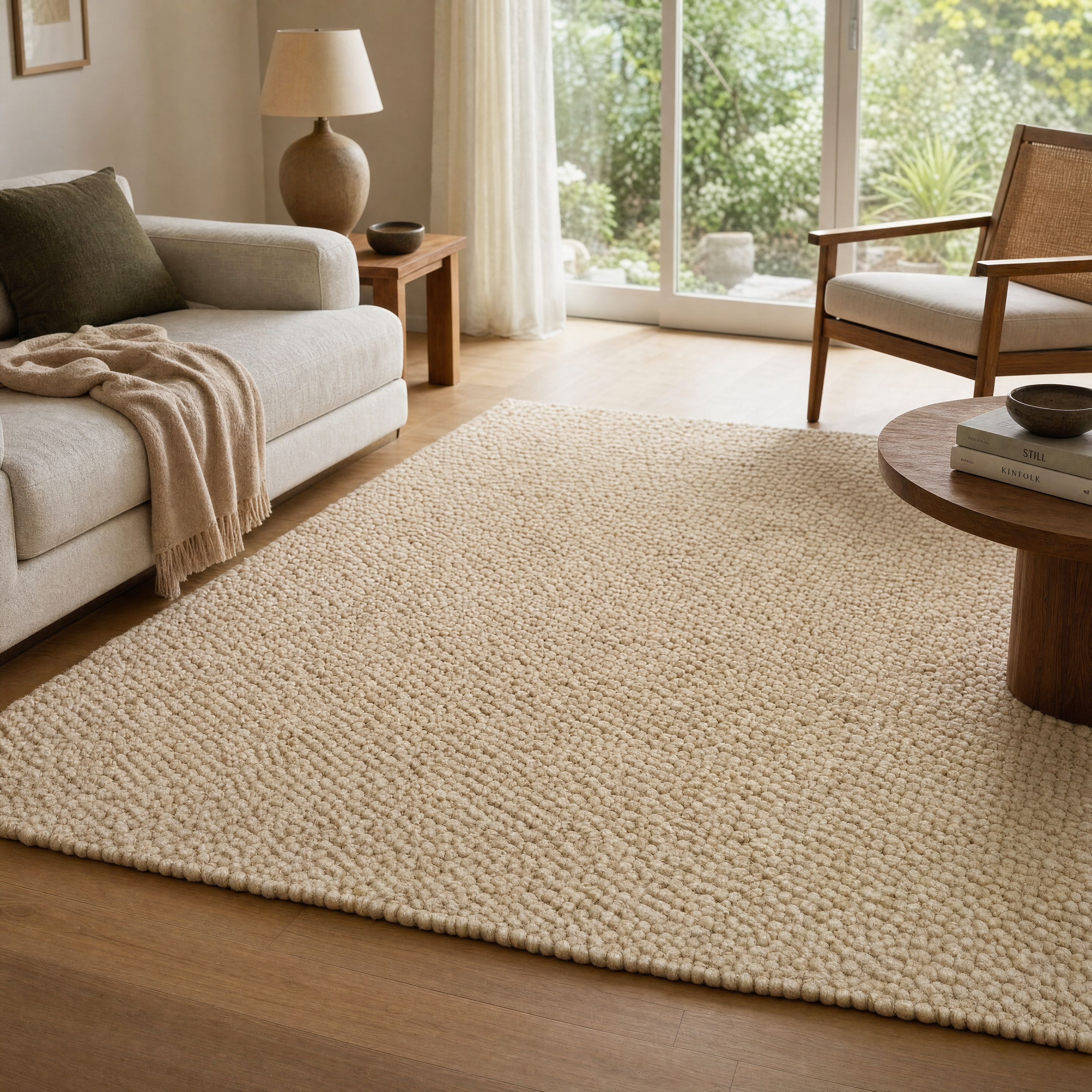 Hand Woven Chunky Wool Loop Rug