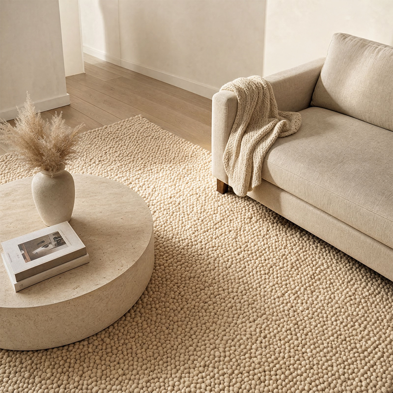 Hand Woven Chunky Wool Loop Rug