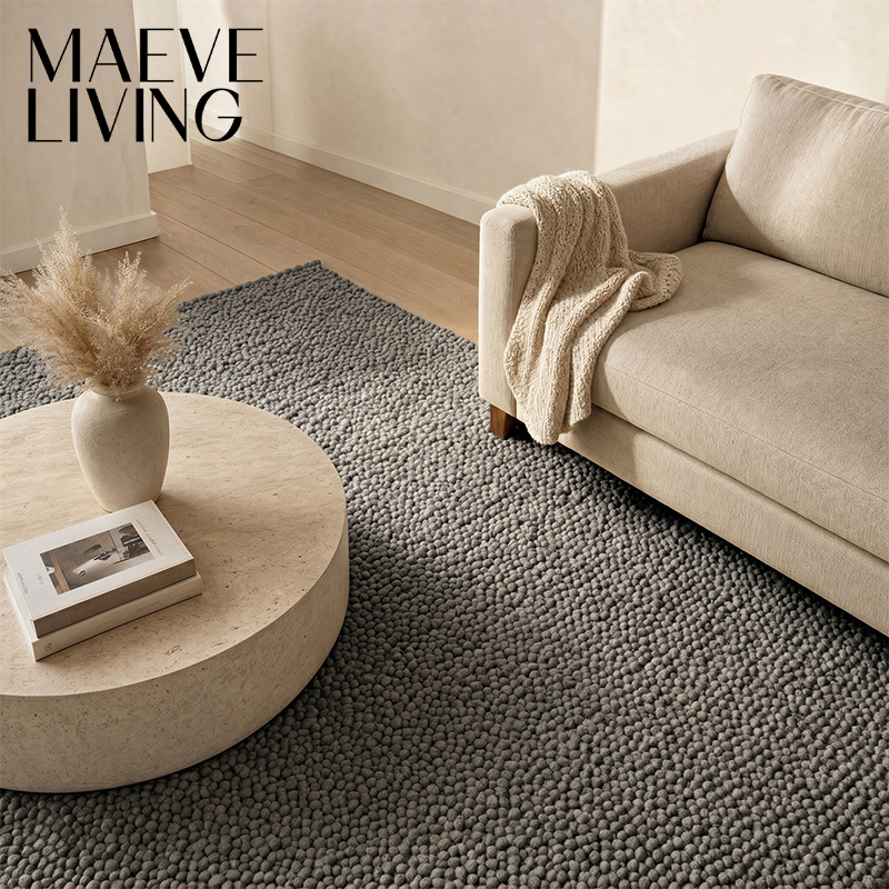 Hand Woven Chunky Wool Loop Rug