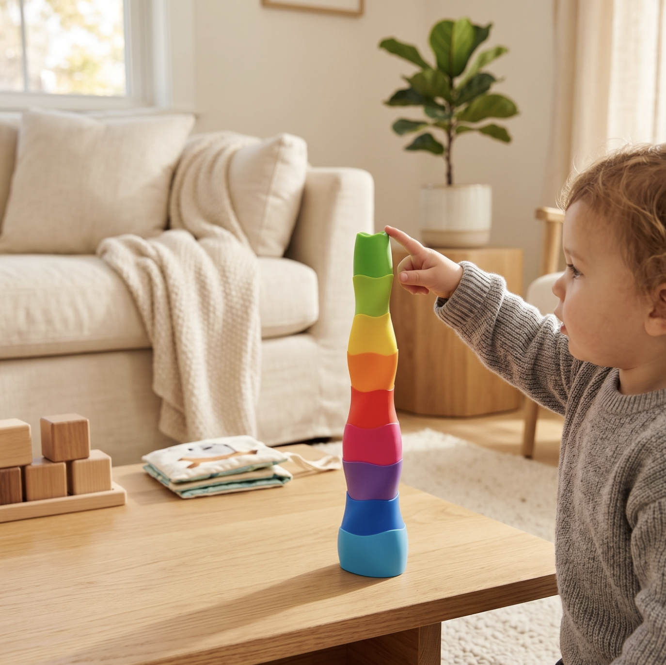 9-Piece Sensory Spiroku Stacking Toy