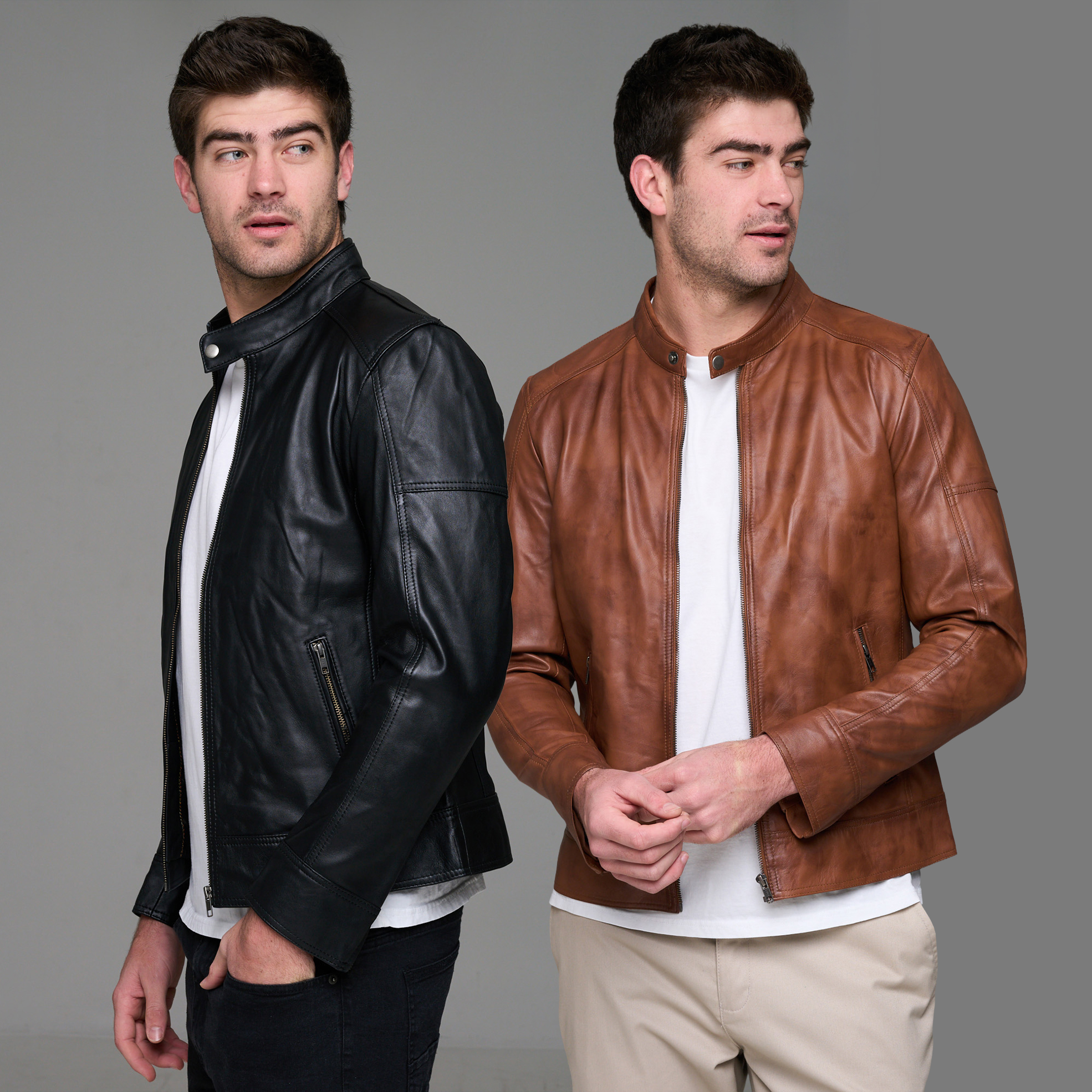 Men's Genuine Leather Classic Sutherland Jacket