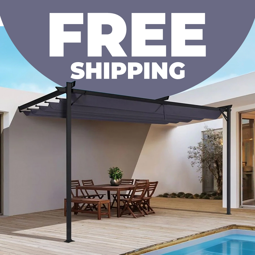 Outdoor Pergola with Retractable Roof